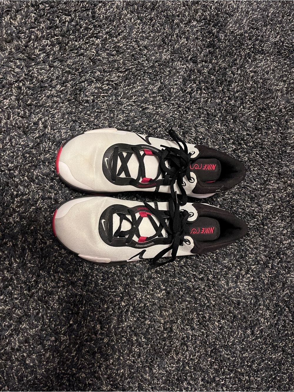Nike White, Black & Red Men's Athletic Sneakers